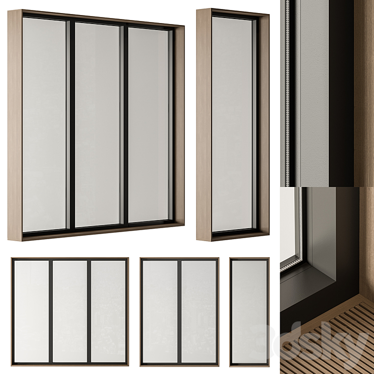 White Frame – Windows Set 19 3DS Max Model - thumbnail 1