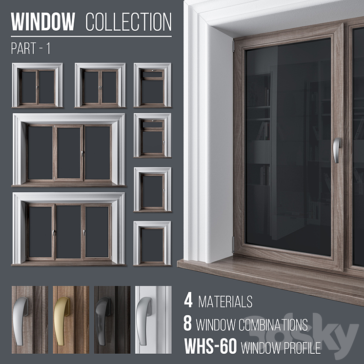 Window Collection Part 1 3DS Max - thumbnail 1