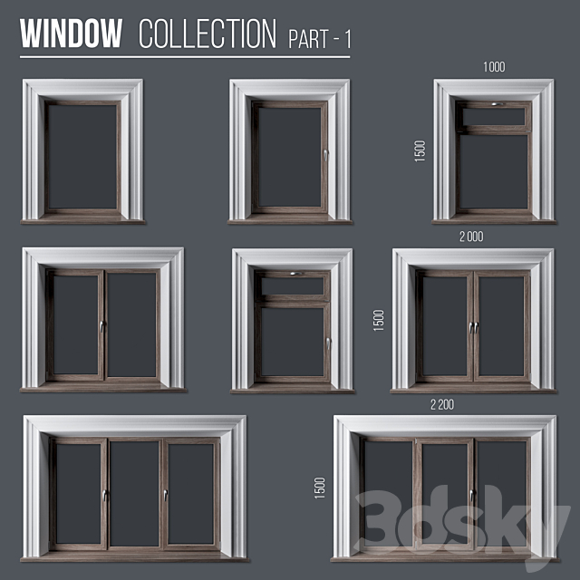 Window Collection Part 1 3DSMax File - thumbnail 2