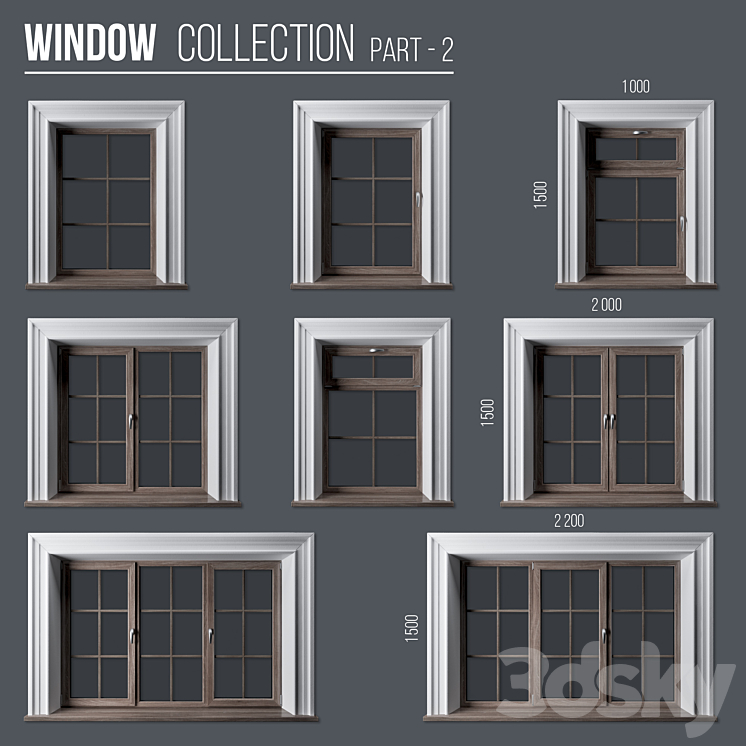 Window Collection Part 2 3DS Max - thumbnail 2