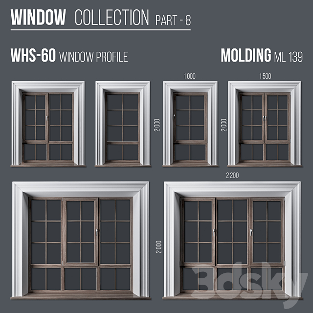 Window Collection Part 8 3DS Max Model - thumbnail 2