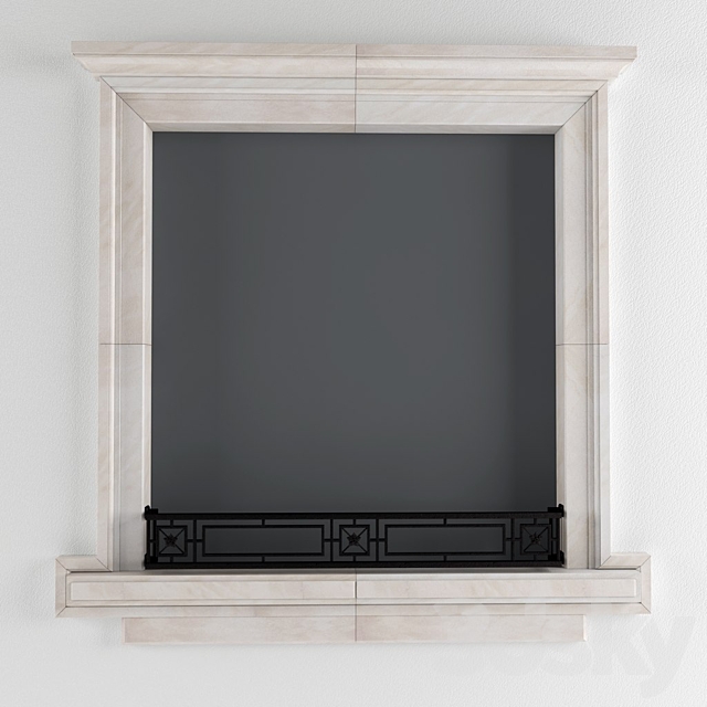 Window frame 3DS Max Model - thumbnail 2