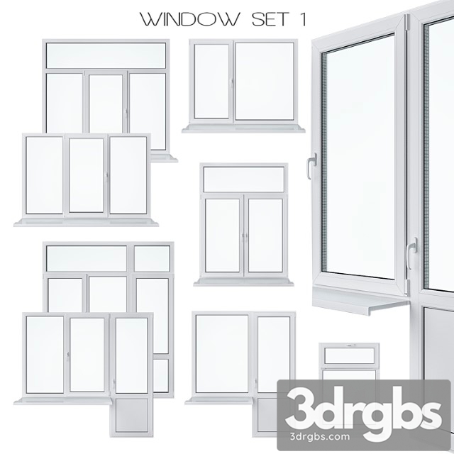 Window set 1 3dsmax Download - thumbnail 1