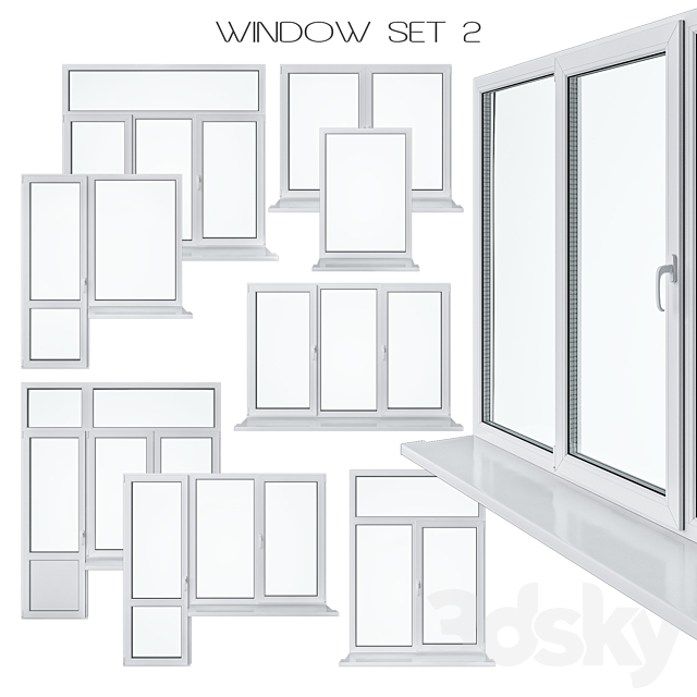 Window Set 2 3ds Max - thumbnail 1