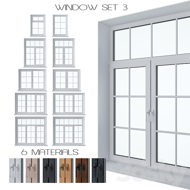 Window Set 3 3DSMax File - thumbnail 1