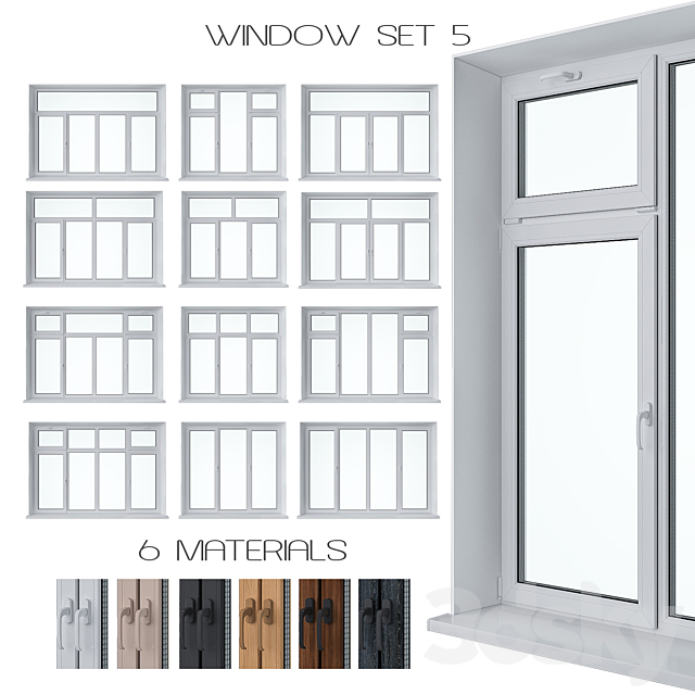 Window Set 5 3ds Max - thumbnail 1