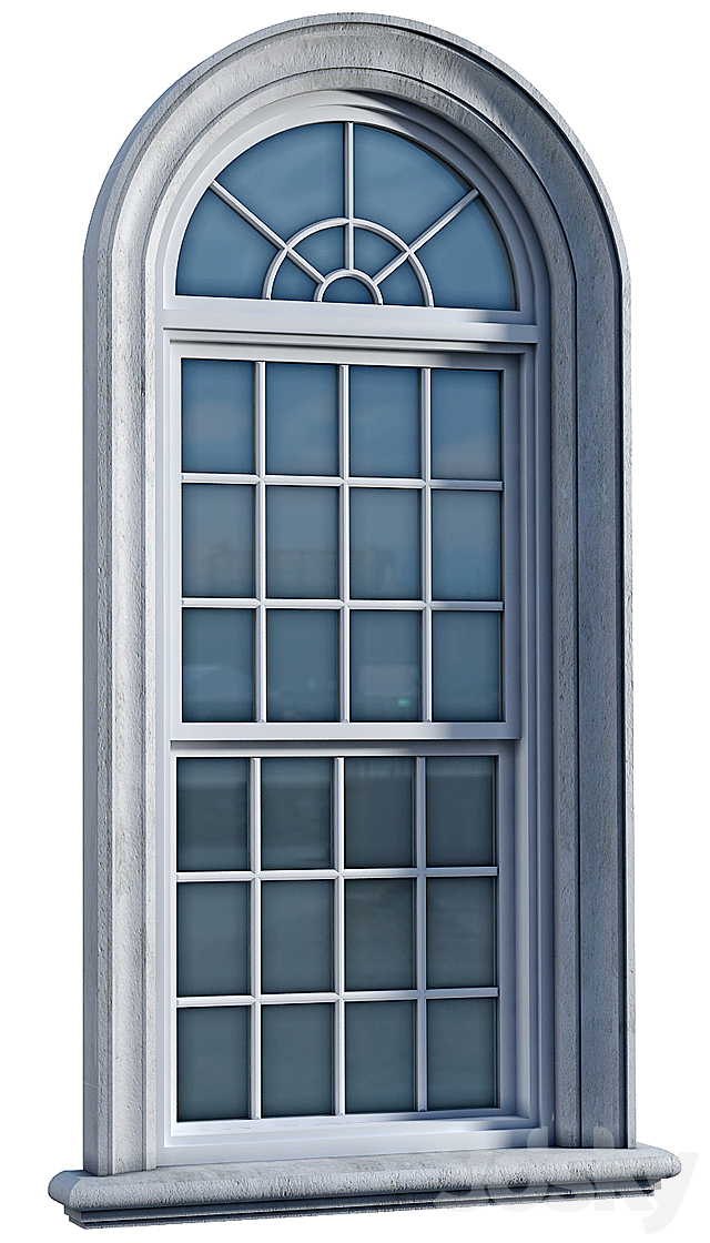 Windows and doors in the British classical style 3ds Max - thumbnail 2