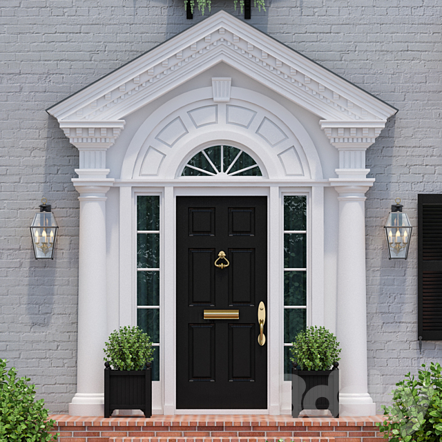 Windows and doors in the style of English classics 1 3DS Max Model - thumbnail 5