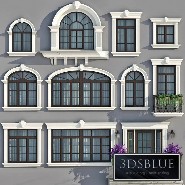 Windows and doors in the style of modern classics 3DS Max - thumbnail 3