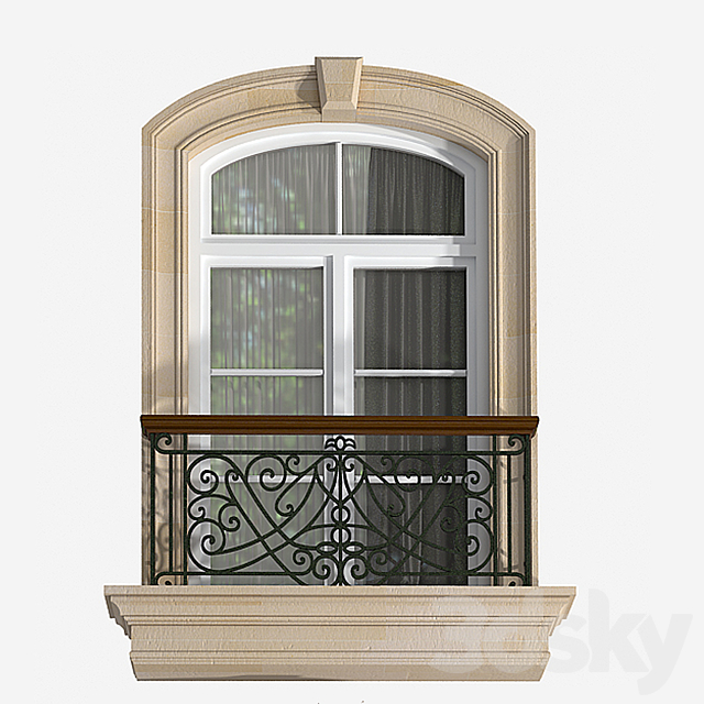 Windows and doors in the style of modern classics 3DS Max Model - thumbnail 4