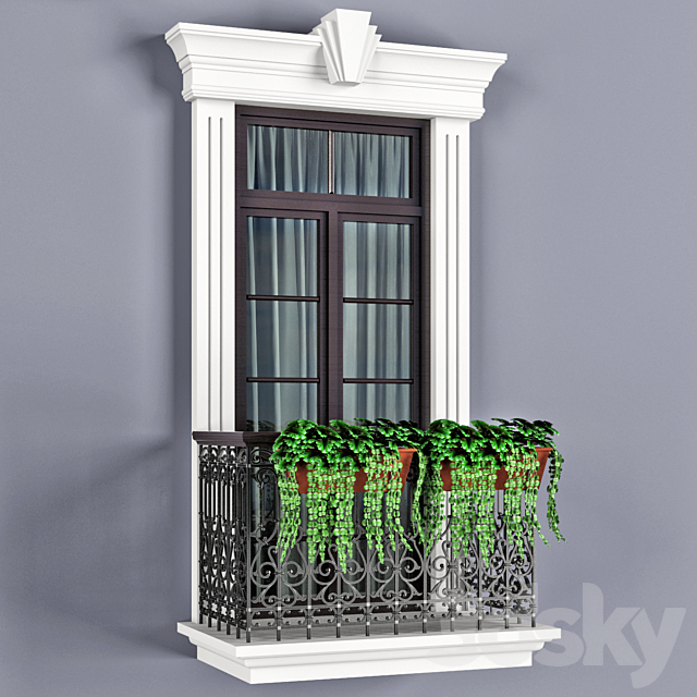 Windows and doors in the style of modern classics 3DSMax File - thumbnail 4