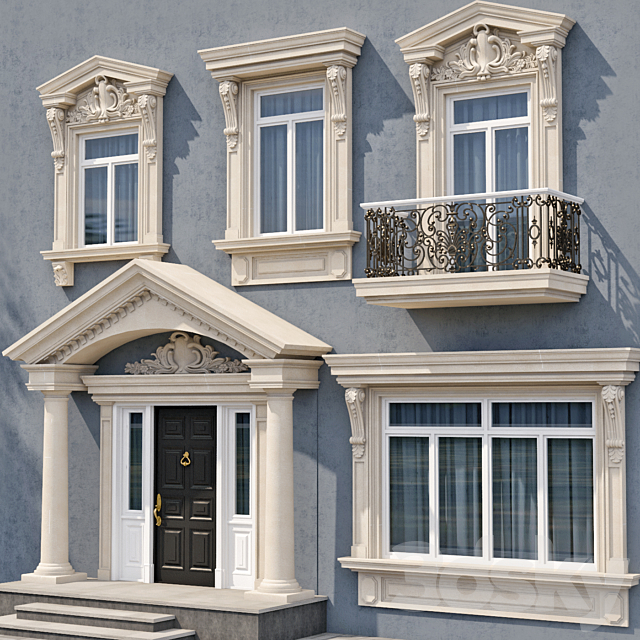 Windows and doors in the style of modern classics 5 3DSMax File - thumbnail 4