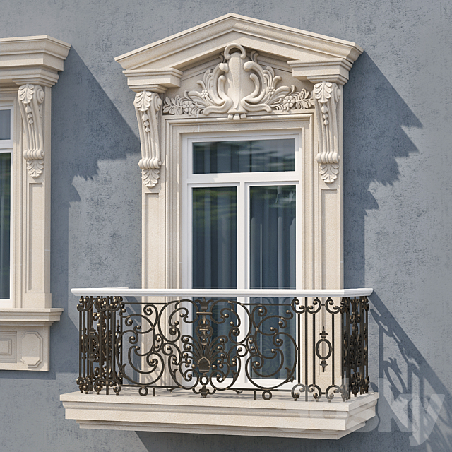 Windows and doors in the style of modern classics 5 3DSMax File - thumbnail 5