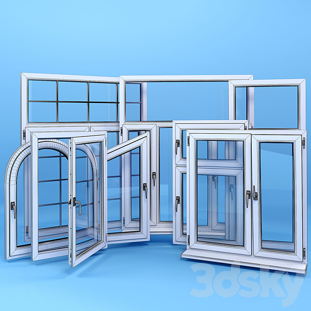 Windows collection 3DS Max Model - thumbnail 3