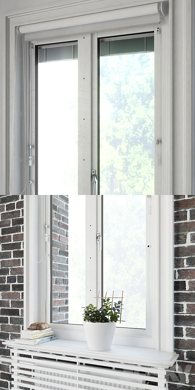 Windows in Scandinavian style 3DS Max Model - thumbnail 3