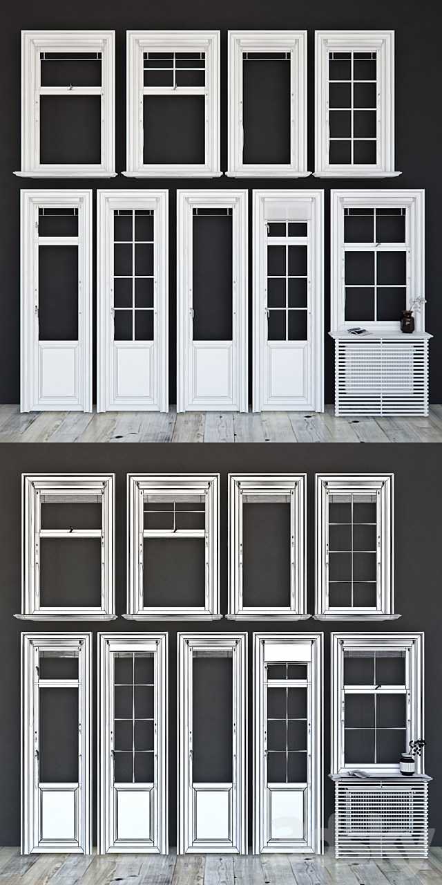 Windows in Scandinavian style 3DSMax File - thumbnail 3