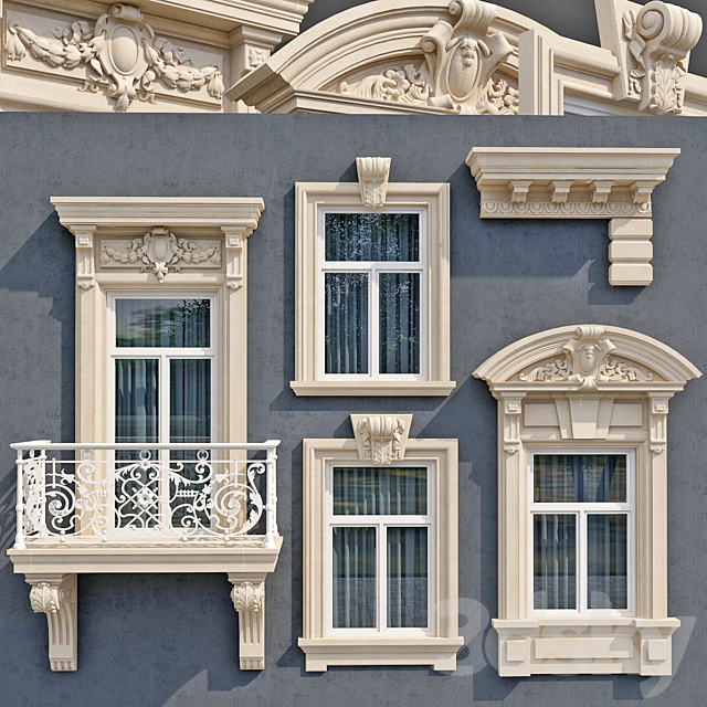 Windows in the style of modern classic 6 3DSMax File - thumbnail 1