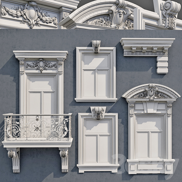 Windows in the style of modern classic 6 3DSMax File - thumbnail 5