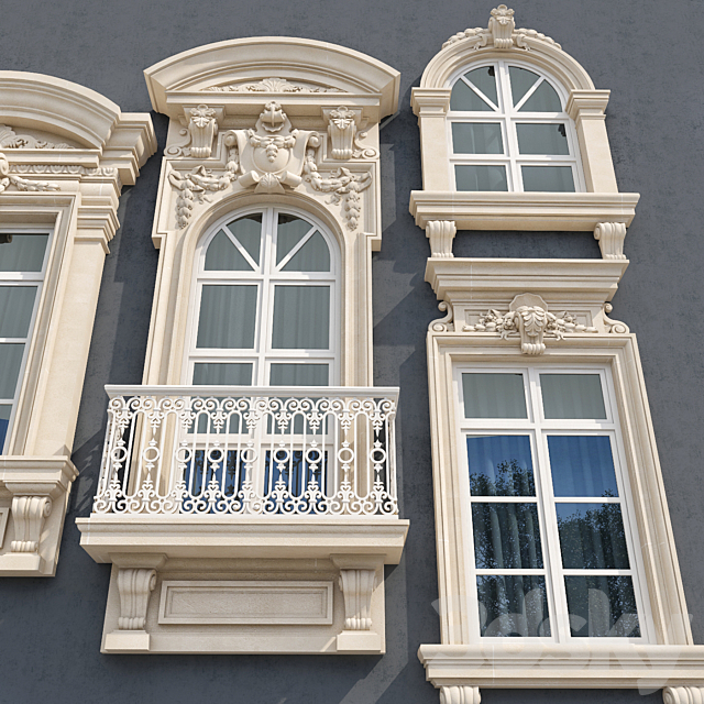 Windows in the style of modern classic 8 3DSMax File - thumbnail 3