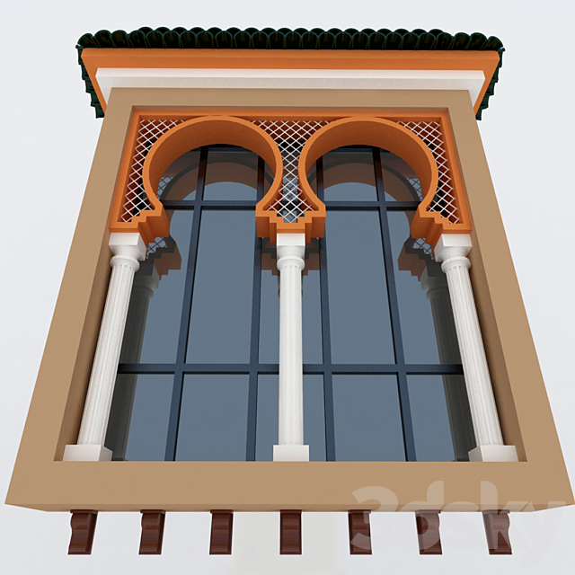 windows mauresque 3DS Max Model - thumbnail 2