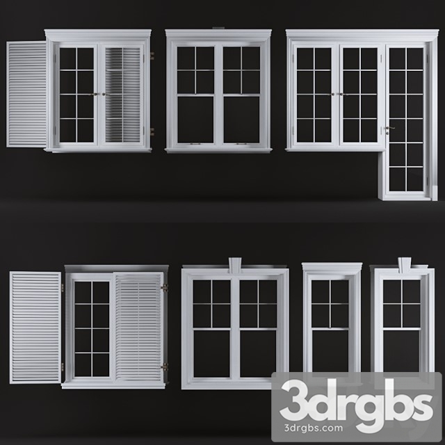 Windows Set 01 3dsmax Download - thumbnail 1