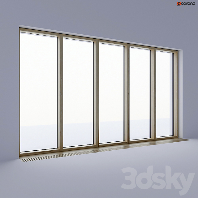 Wood-aluminum stained-glass windows 3DSMax File - thumbnail 2