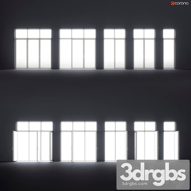 Wood-aluminum windows_2 3dsmax Download - thumbnail 1