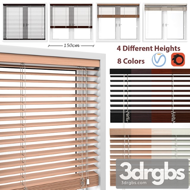 Wooden blinds and windows - thumbnail 1