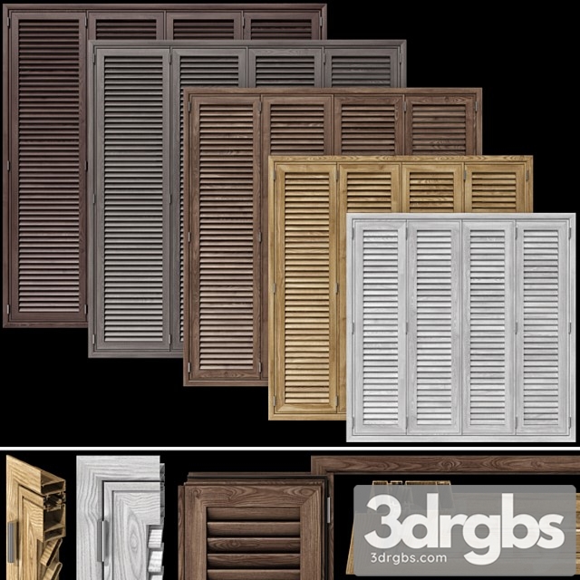 Wooden shutter blind system for windows and doors - thumbnail 1