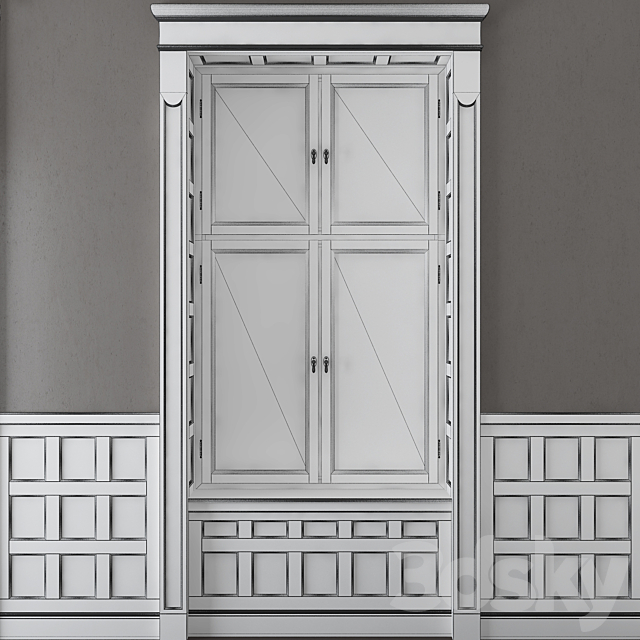 Wooden window 3DS Max Model - thumbnail 5