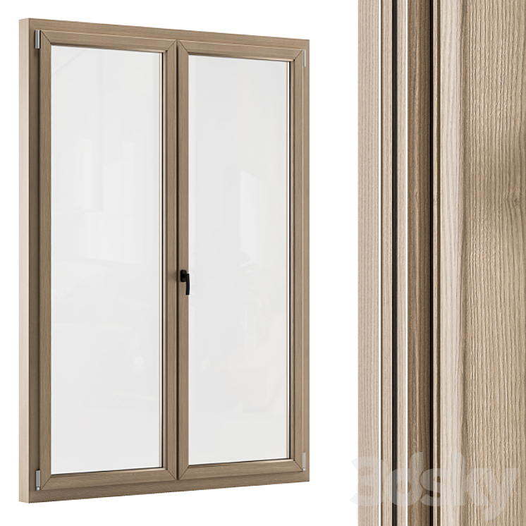 Wooden Window Modern – Windows Set 01 3DS Max - thumbnail 2