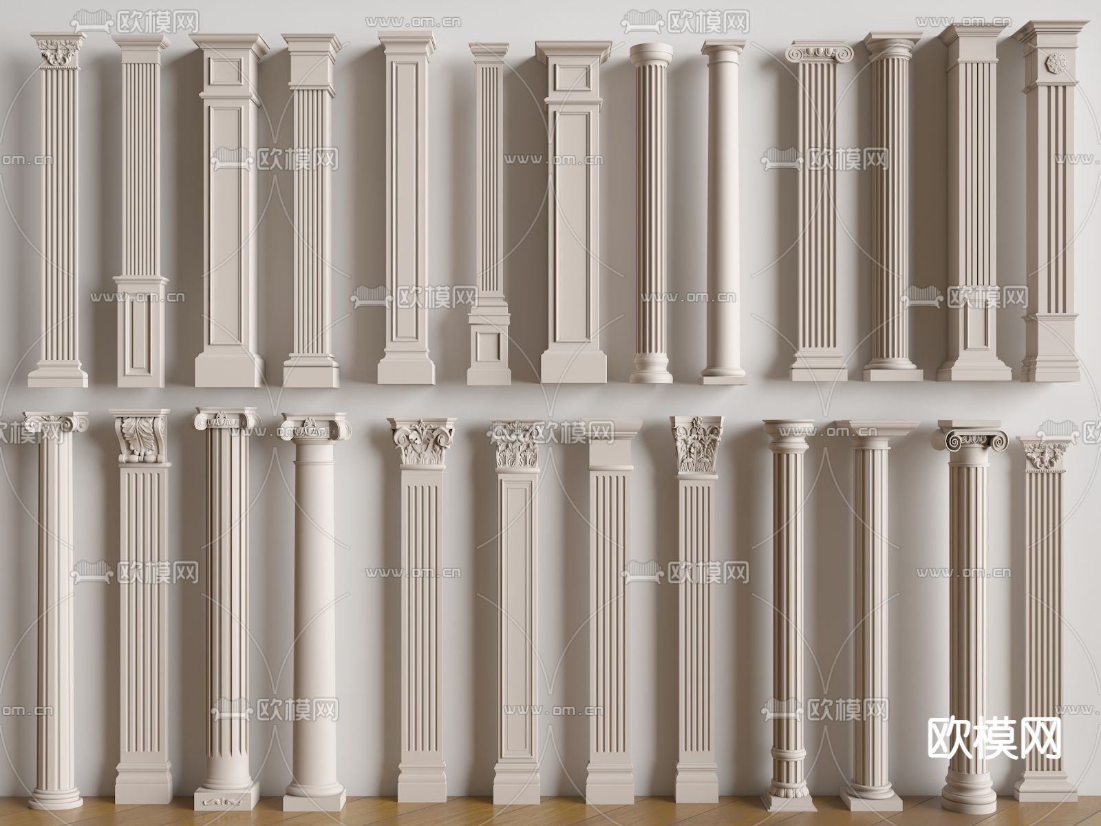 PILLAR 3D MODELS – VRAY / CORONA – 3D MODEL – 561 - thumbnail 1