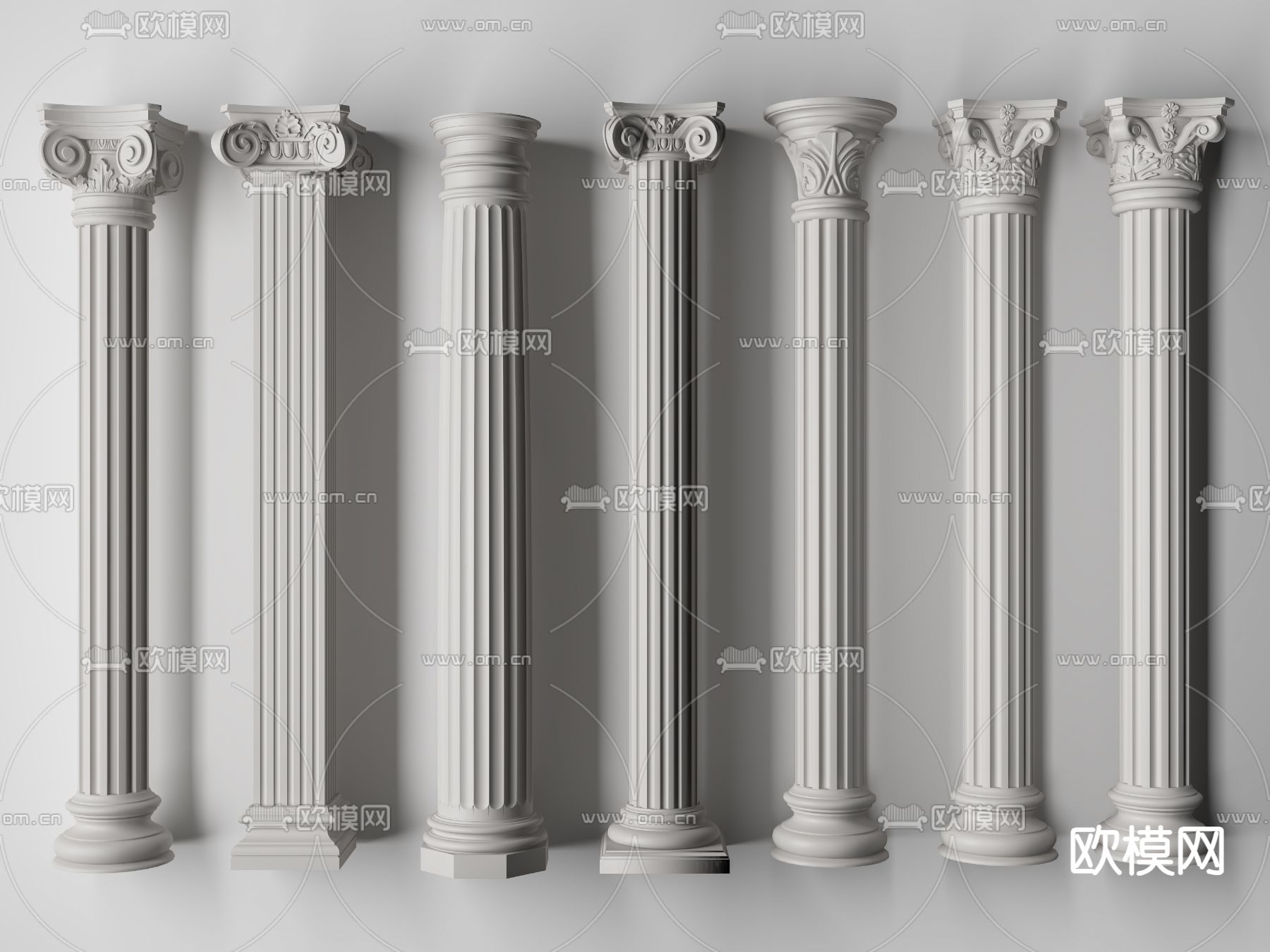 PILLAR 3D MODELS – VRAY / CORONA – 3D MODEL – 566 - thumbnail 1