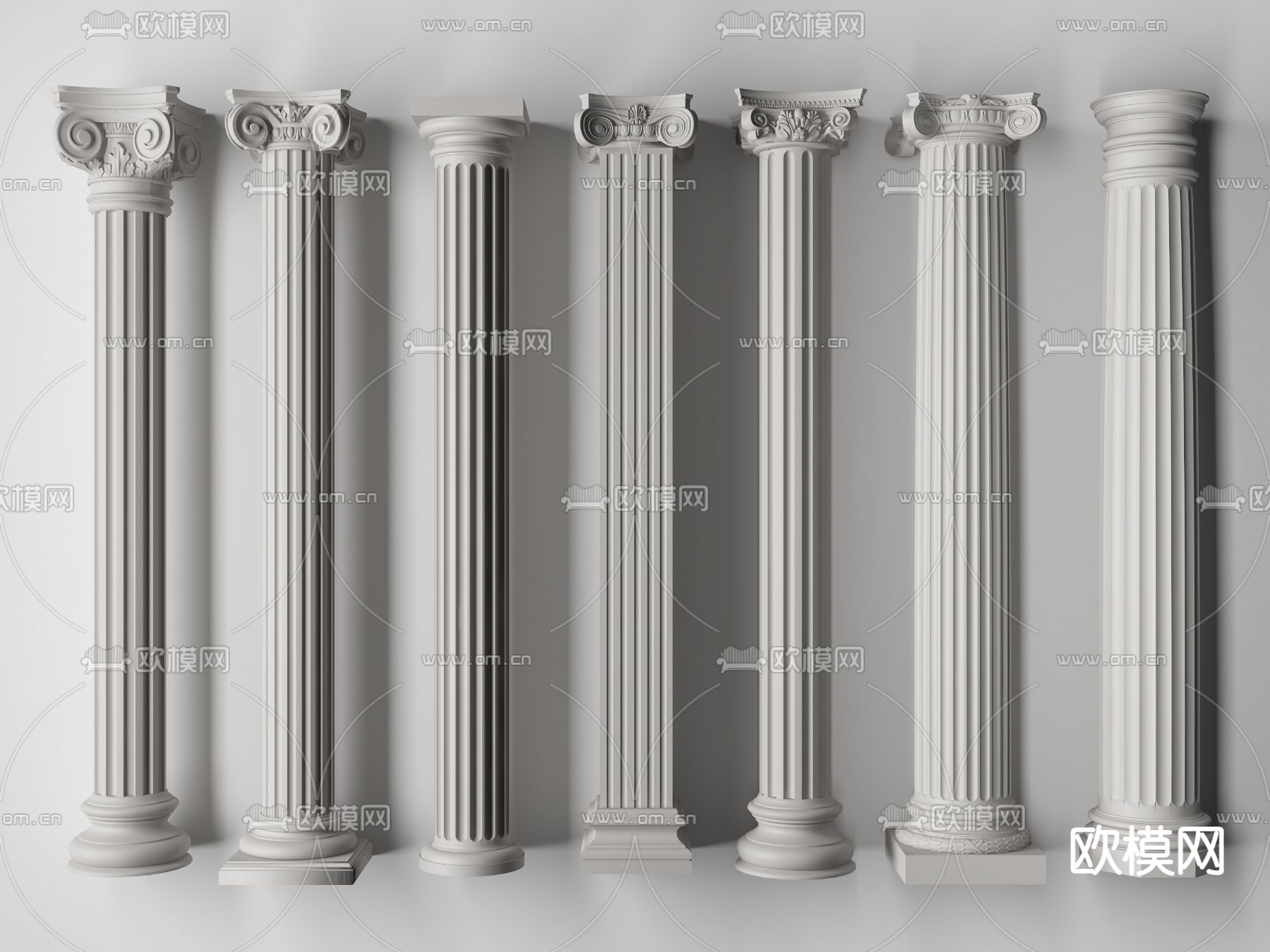 PILLAR 3D MODELS – VRAY / CORONA – 3D MODEL – 572 - thumbnail 1