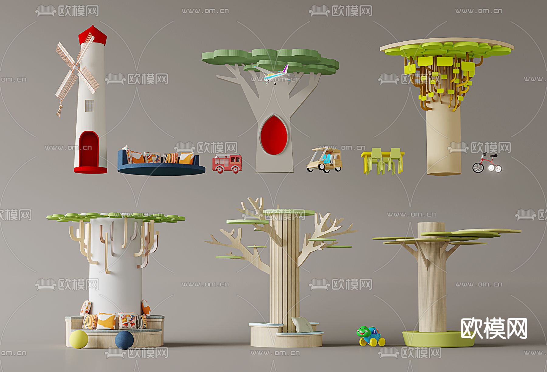 PILLAR 3D MODELS – VRAY / CORONA – 3D MODEL – 574 - thumbnail 1