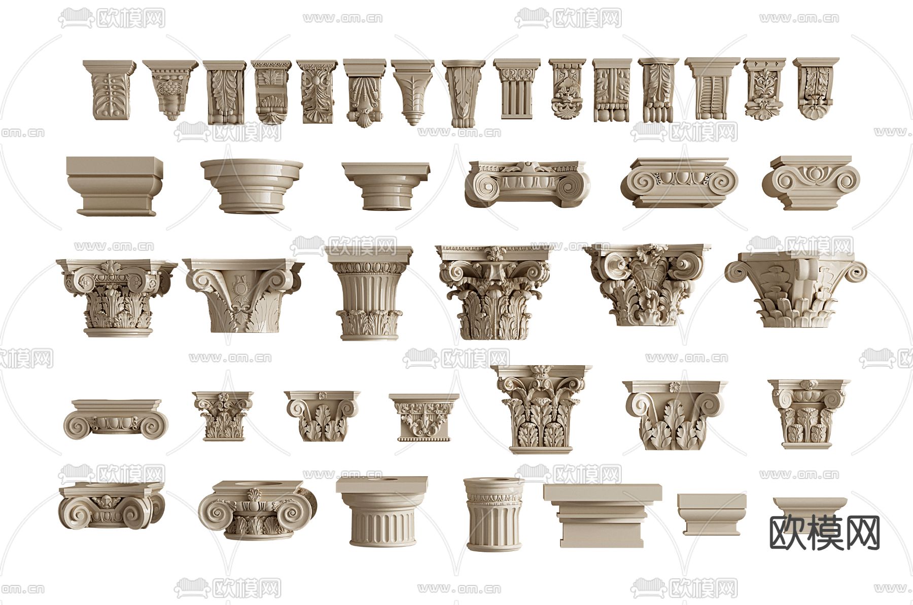 PILLAR 3D MODELS – VRAY / CORONA – 3D MODEL – 579 - thumbnail 1