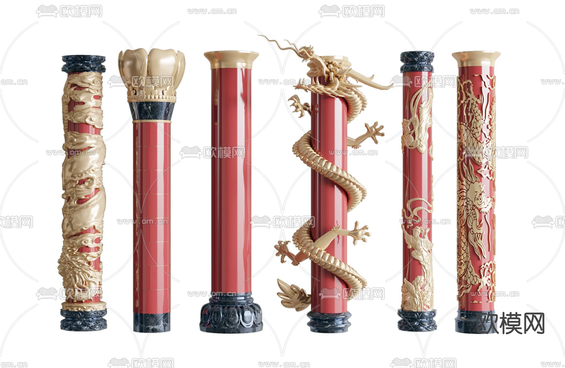 PILLAR 3D MODELS – VRAY / CORONA – 3D MODEL – 590 - thumbnail 1