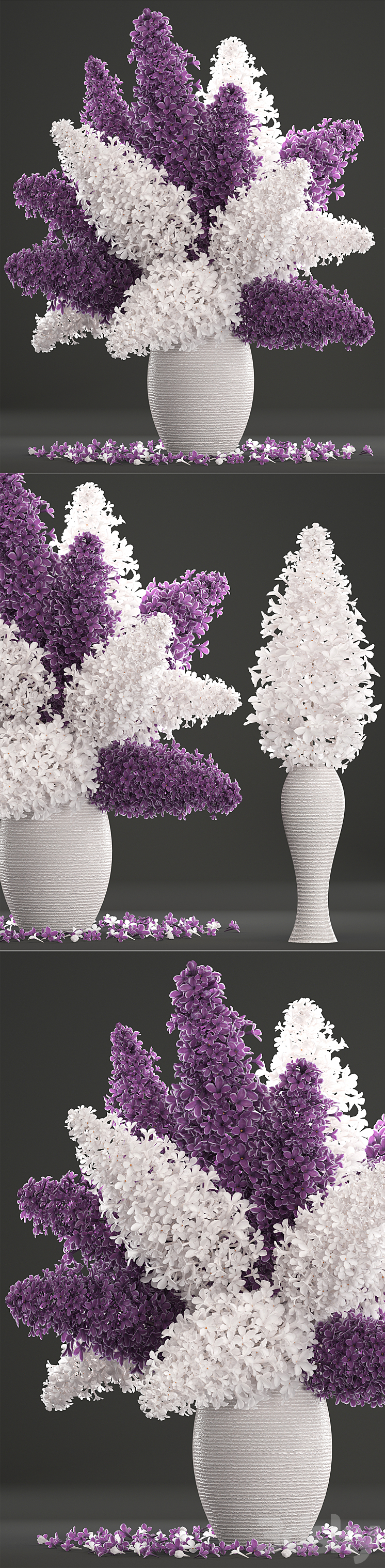 A bouquet of flowers 80. White lilac vase decor table decoration eco design natural decor 3DS Max - thumbnail 2