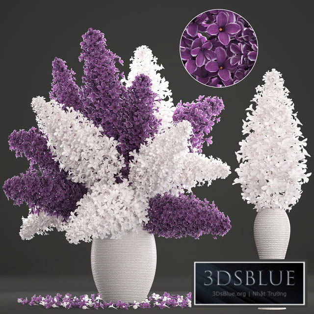 A bouquet of flowers 80. White lilac vase decor table decoration eco design natural decor 3DS Max - thumbnail 3