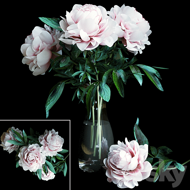 A bouquet of flowers in a vase 16 3DSMax File - thumbnail 1