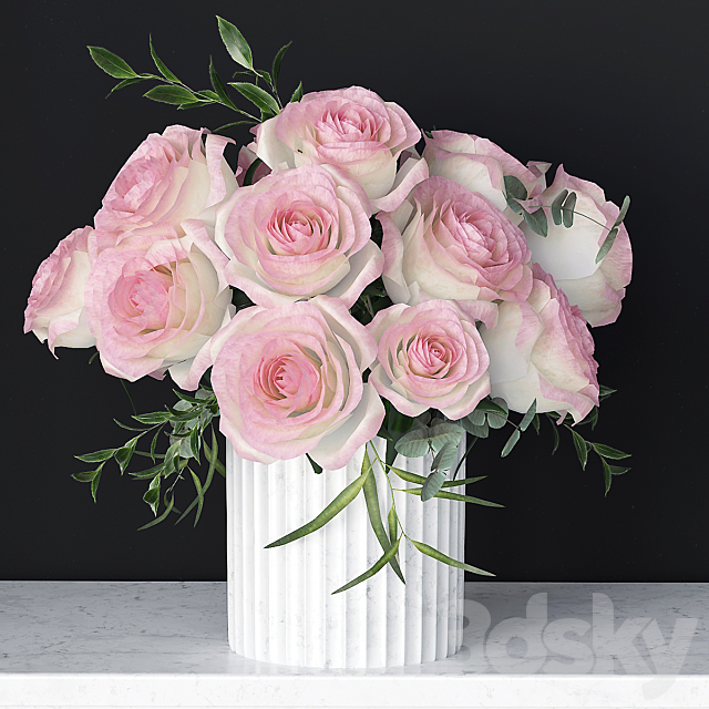 A bouquet of flowers in a vase 33 3ds Max - thumbnail 1