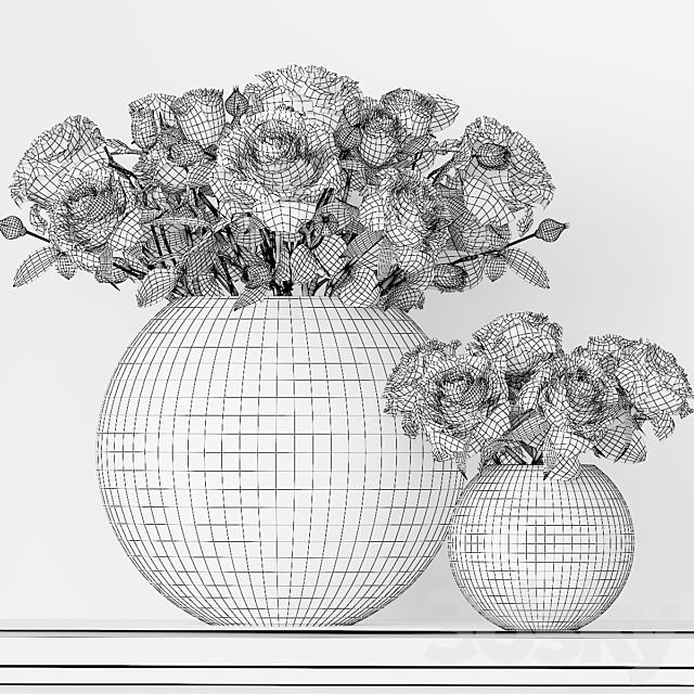 A bouquet of flowers in a vase 34 3DS Max Model - thumbnail 2