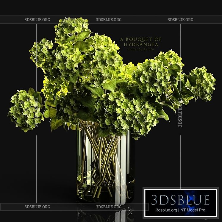 A bouquet of hydrangea 3DS Max - thumbnail 3