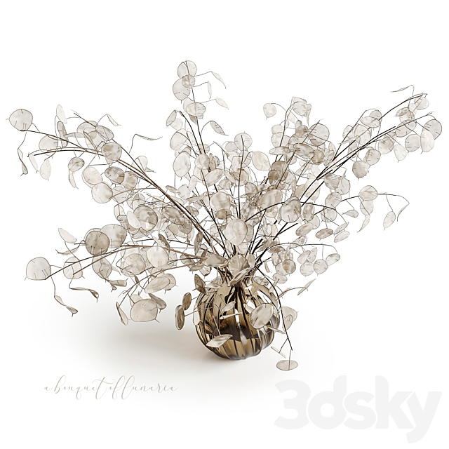 A bouquet of lunaria 3DS Max Model - thumbnail 3