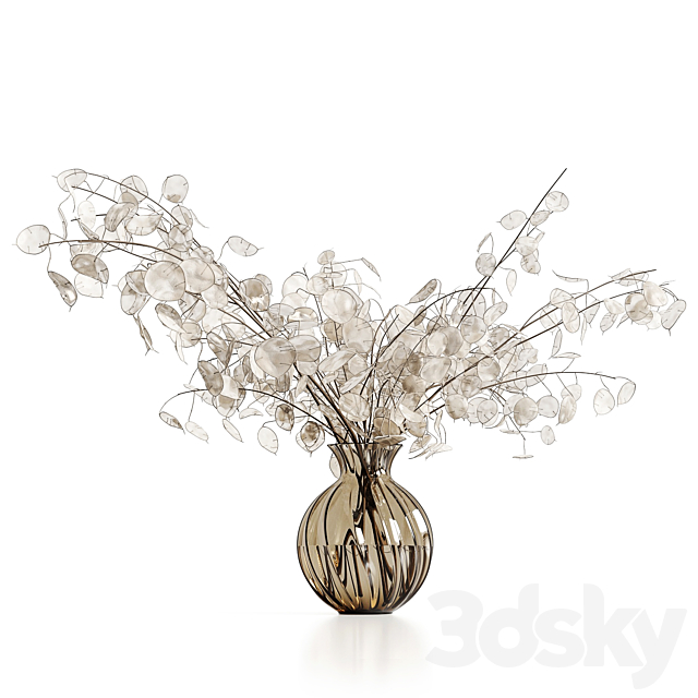 A bouquet of lunaria 3DS Max Model - thumbnail 4