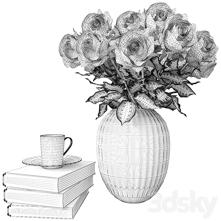 A bouquet of roses 10 3DS Max - thumbnail 2