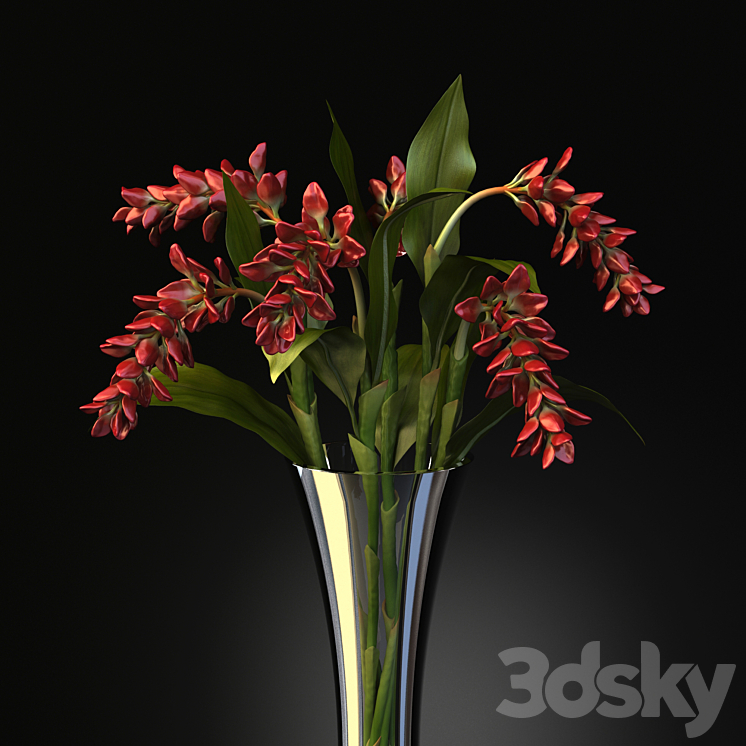 A flower in a vase vgnewtrend flower arrangements eternity bowl classic weeping 3DS Max - thumbnail 2