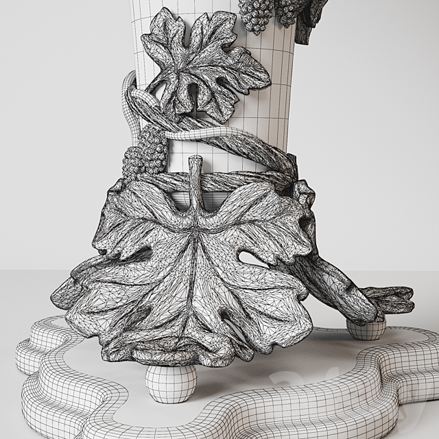 A vase with a bouquet 3ds Max - thumbnail 3