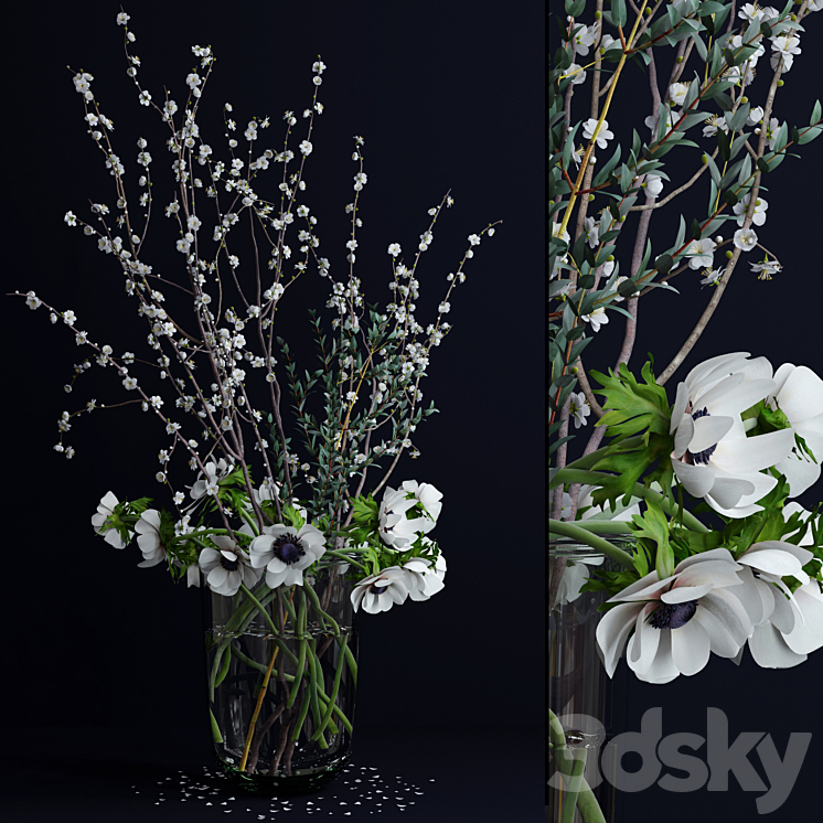 Anemones and branches 3DS Max - thumbnail 1