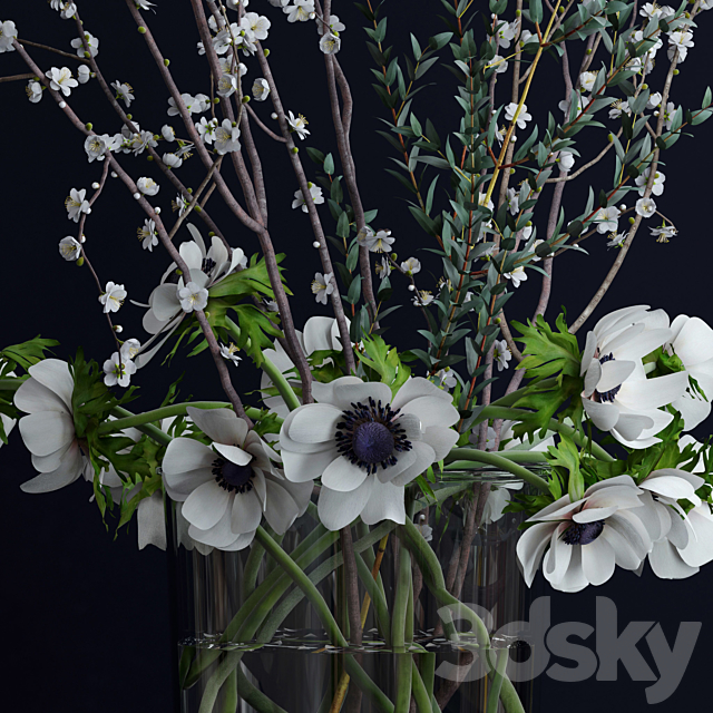 Anemones and branches 3DSMax File - thumbnail 2